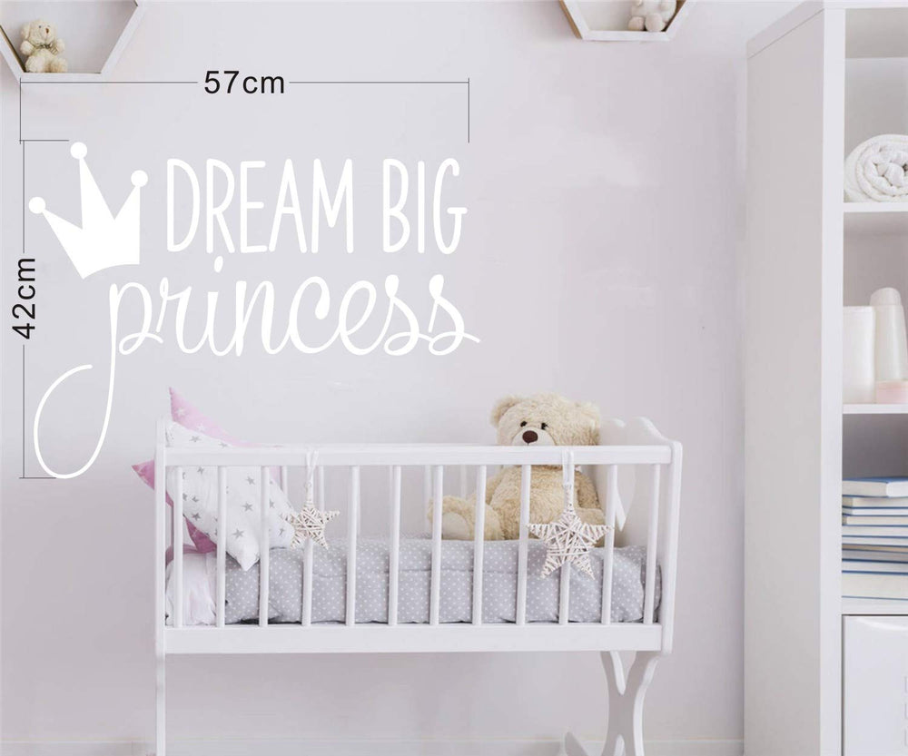 JURUOXIN princess crown wall decal in white is easy to apply with transfer film.
