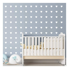 JURUOXIN heart decal 100pcs white pack for easy wall decoration