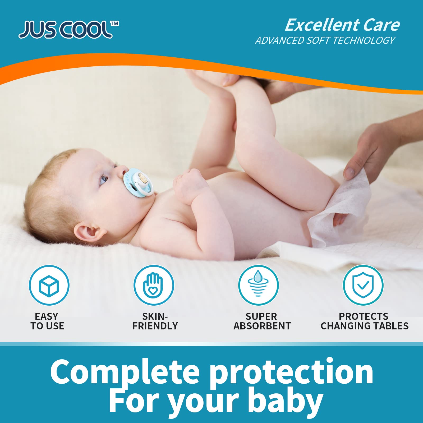 Sealed-edge design of JUS COOL bed pads highlights leak-proof protection