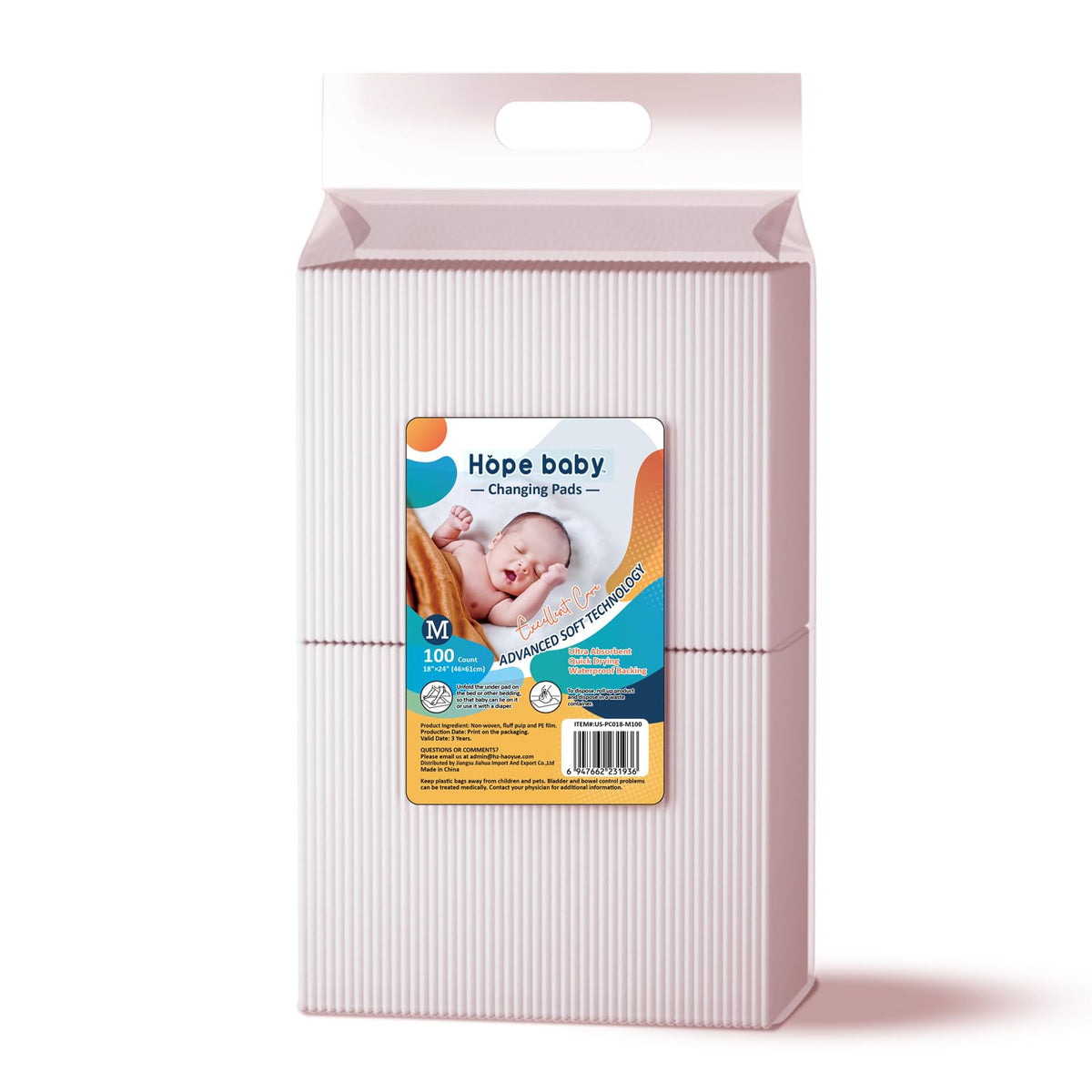 JUS COOL baby changing pads packaging showcases value and quick convenience.