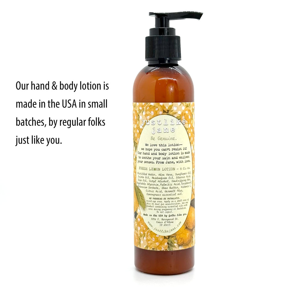 Just Like Jane Shea Butter Lotion with a black squeeze cap for controlled, mess-free application.