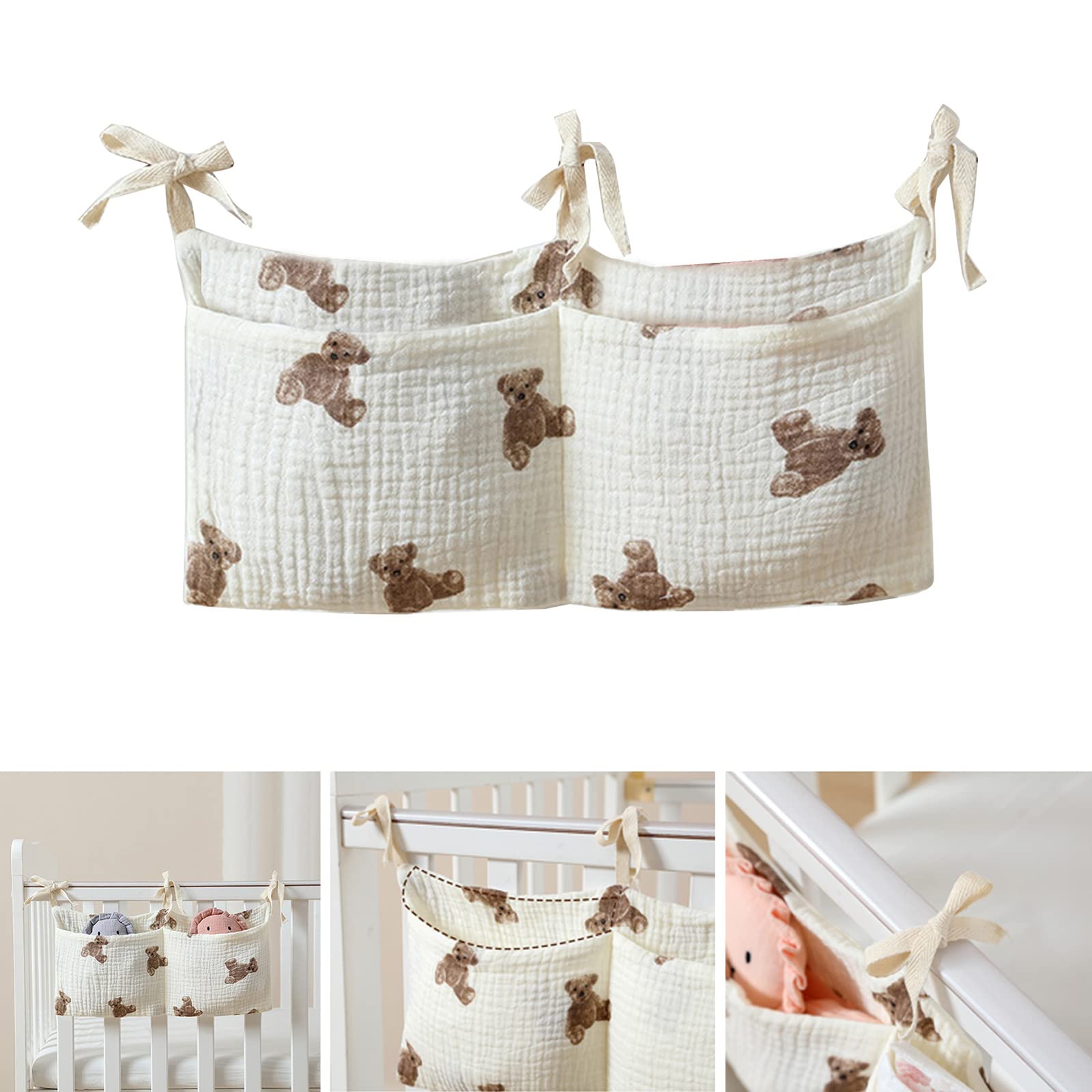JUSTAUS double-pocket bag keeps feeding bottles and toys organized.