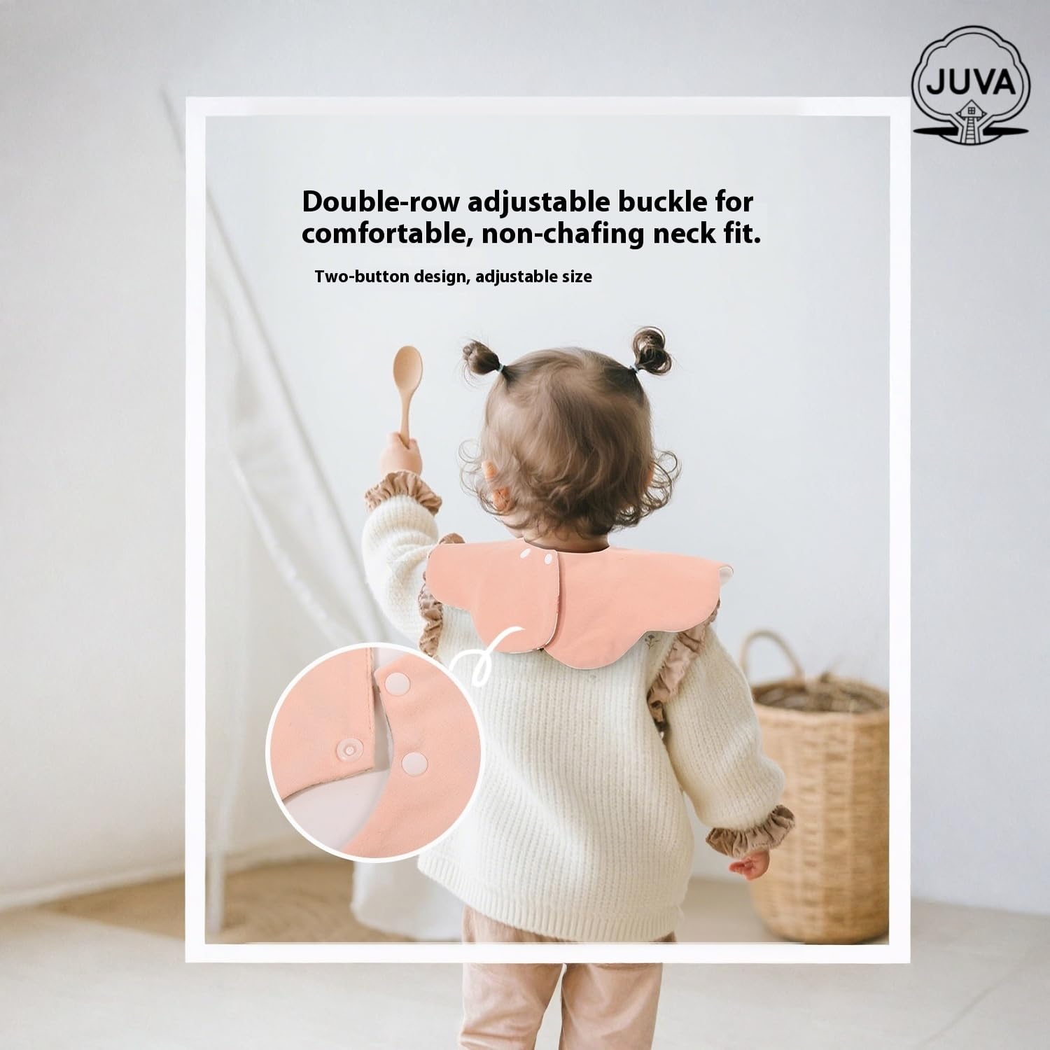 JUVA Unisex bib design suitable for boys and girls
