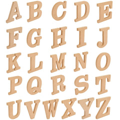 Juvale 3D wood letters for bold wall decor with a 4-inch height and paintable finish
