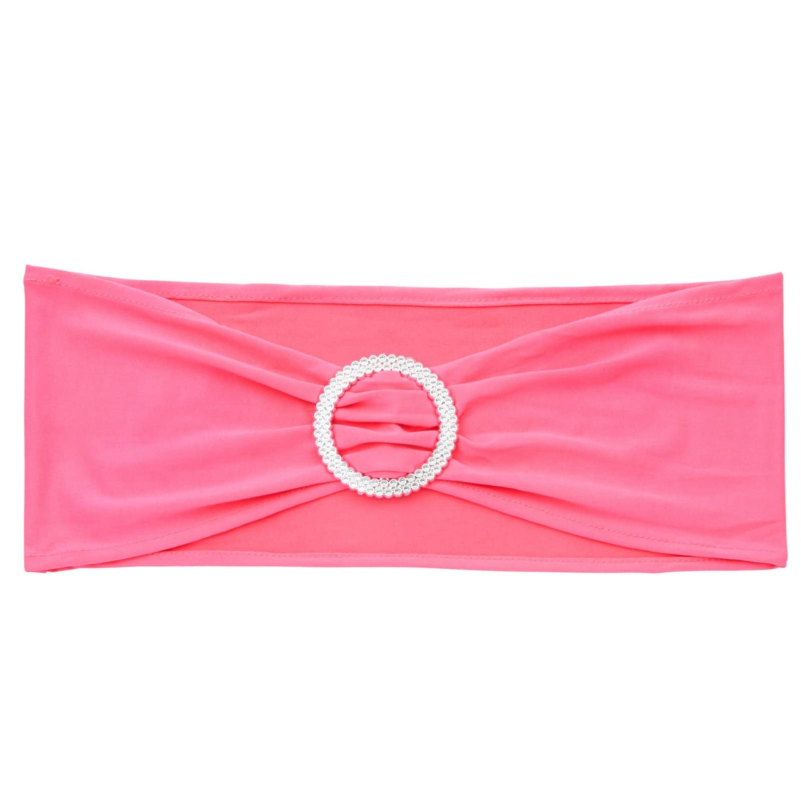 Juvale 50-pack pink chair sashes ready for large event decoration.