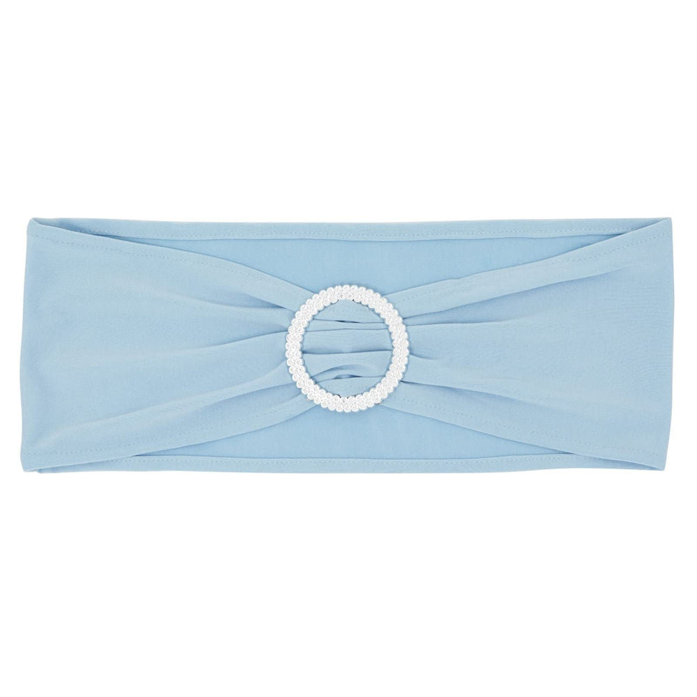 Juvale light blue chair sash stretch material ensures snug fit.