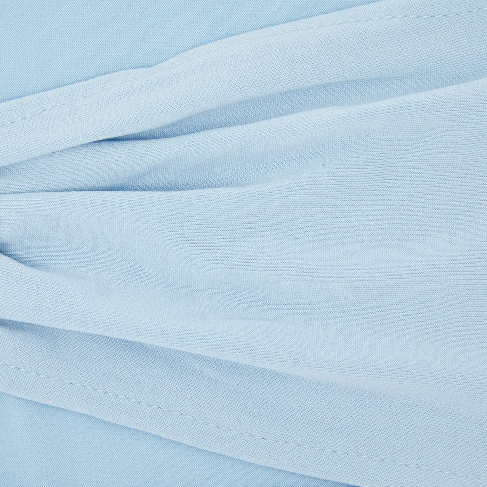 Juvale light blue chair sash enhances wedding table setup.