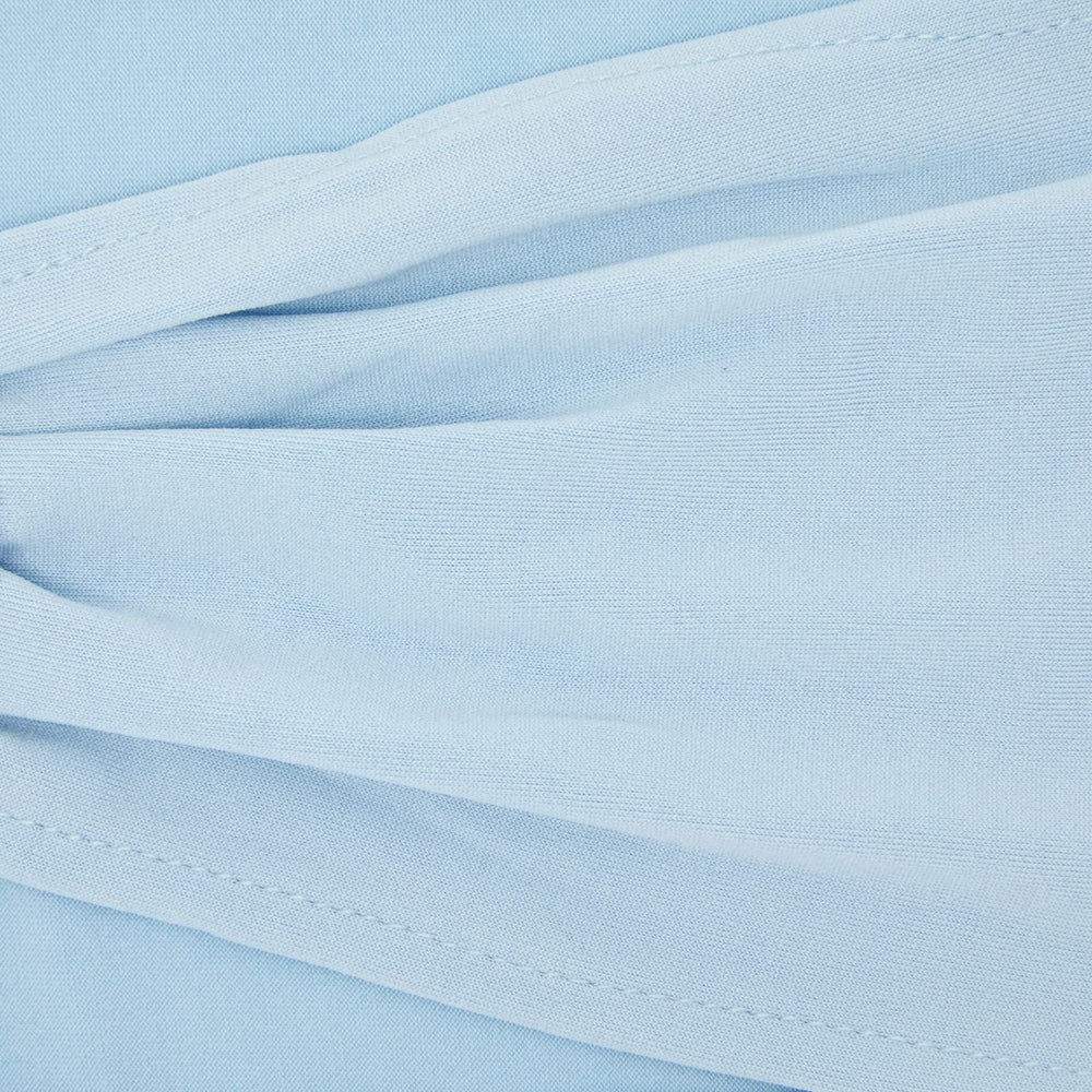 Juvale light blue chair sash enhances wedding table setup.