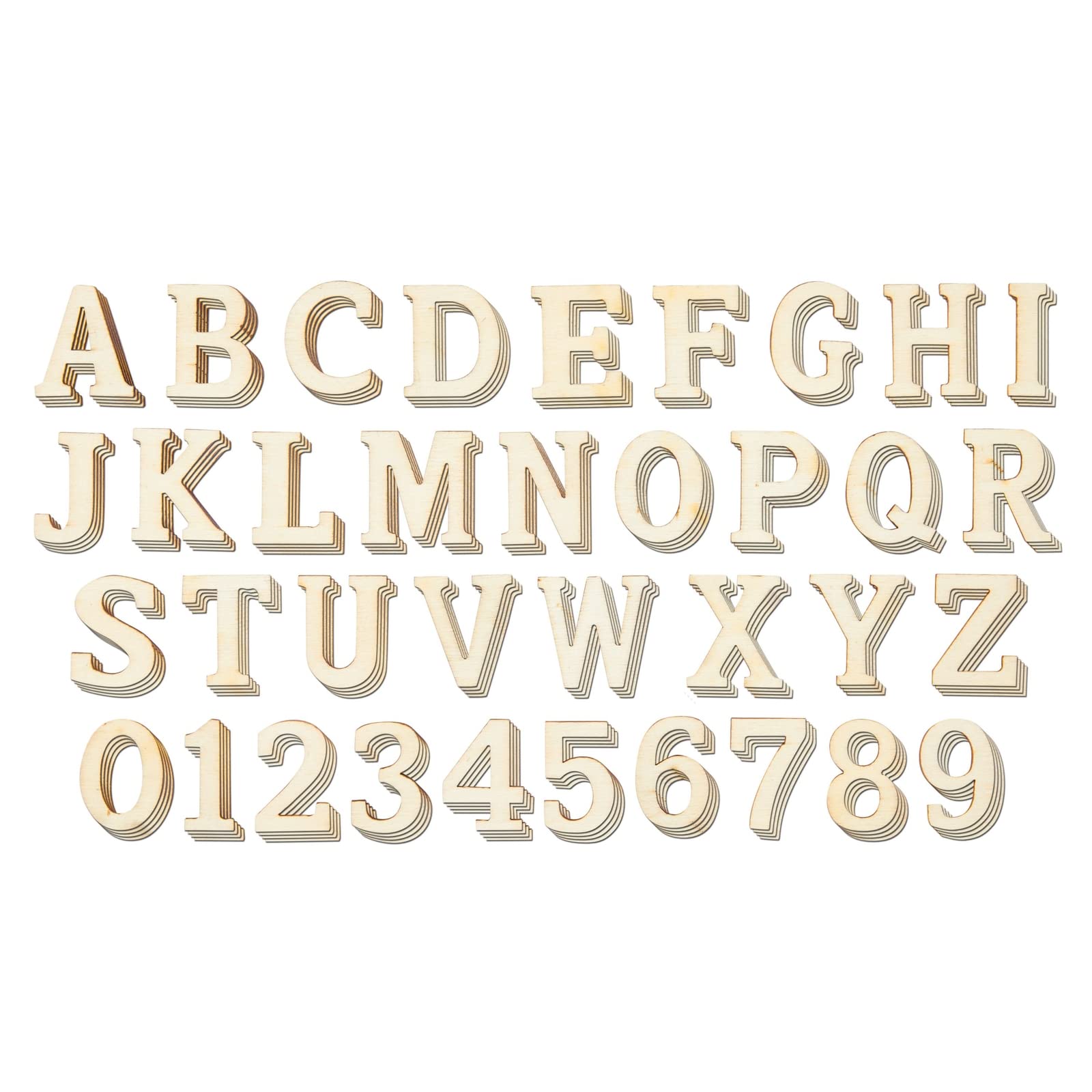 Juvale wooden letters 144-piece set ready for DIY projects and customizable decor