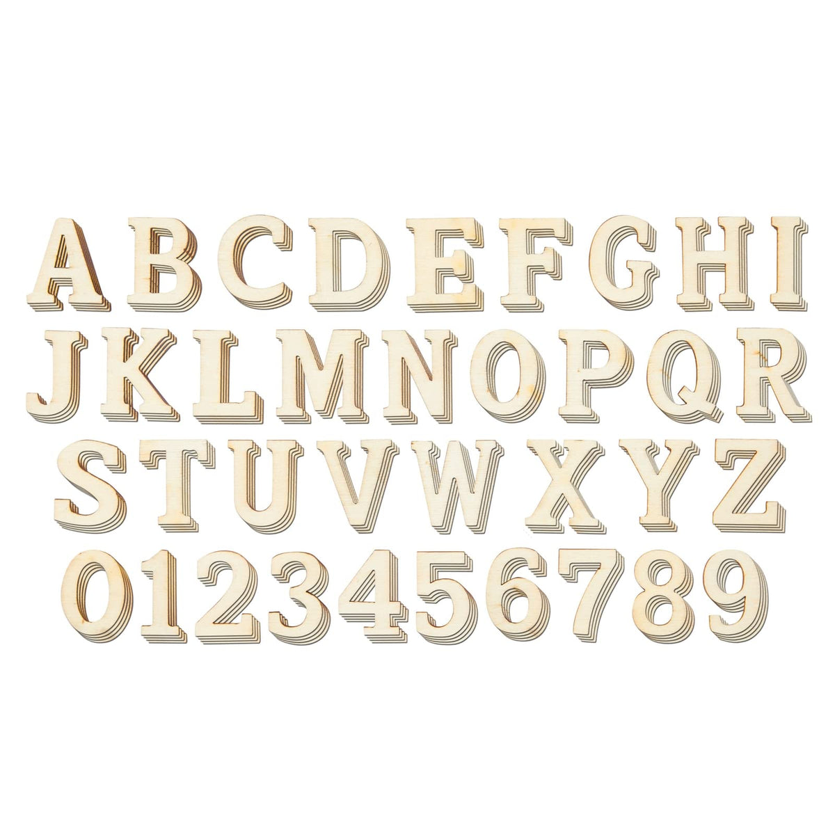 Juvale wooden letters 144-piece set ready for DIY projects and customizable decor