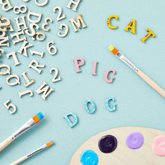 Juvale wooden numbers 0-9 set for creating signs and educational activities