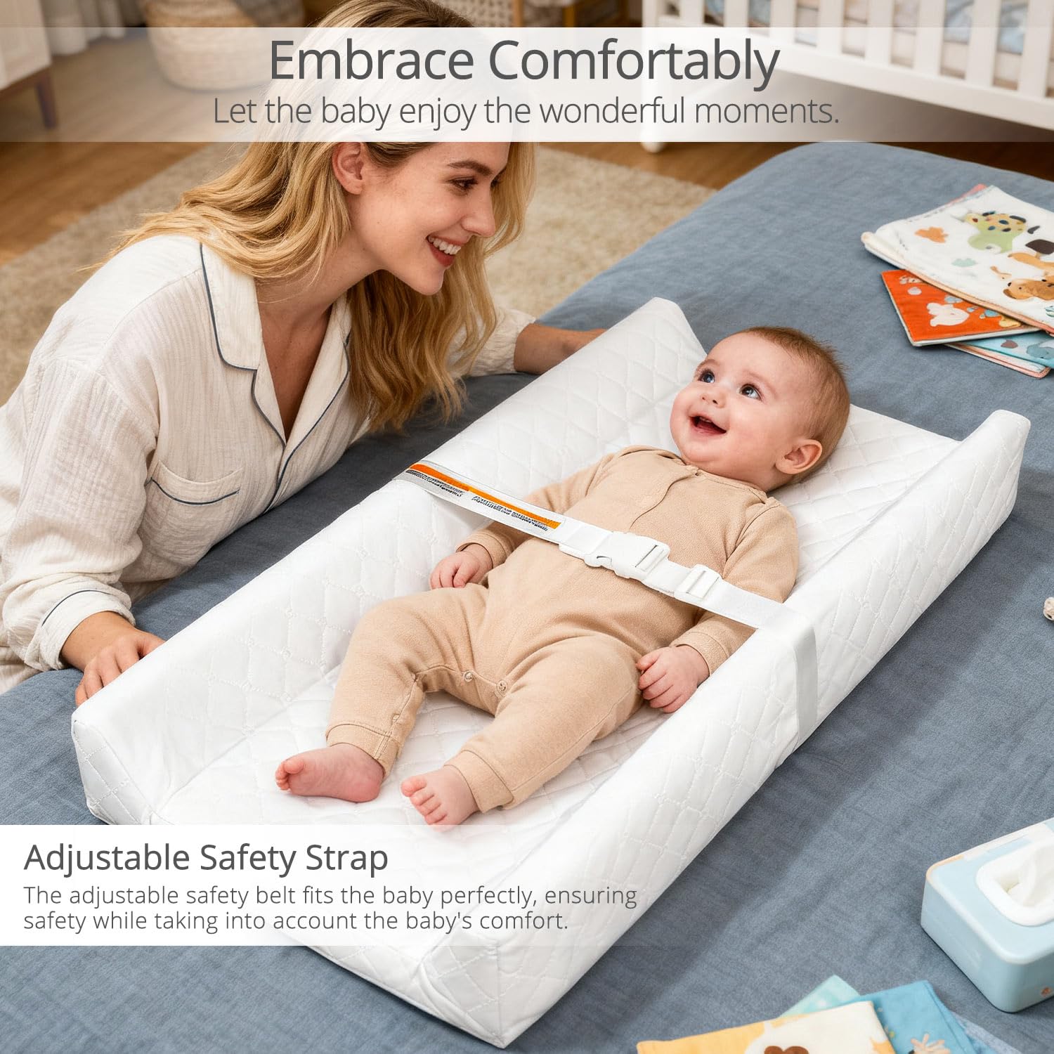 JVEOO portable 32x16 inch changing pad for dresser or table use