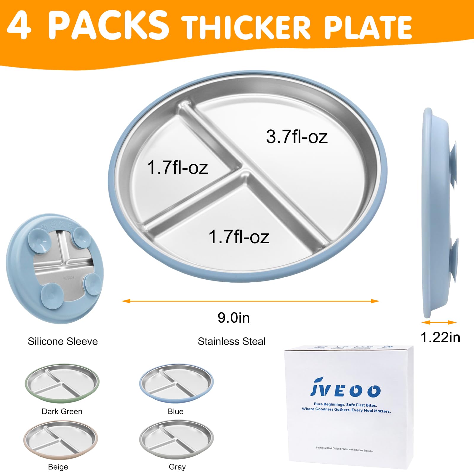 JVEOO anti-slip base prevents spills on table surfaces