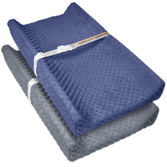 JVEOO plush dot changing pad cover on a 32x16 pad showing ultra-soft fabric