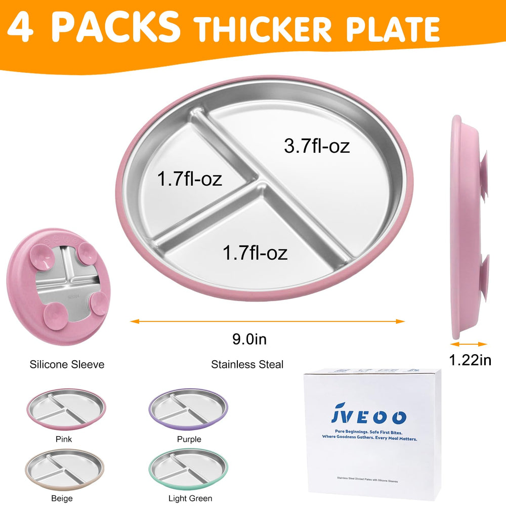 JVEOO multi-use portable plates are great for home or travel