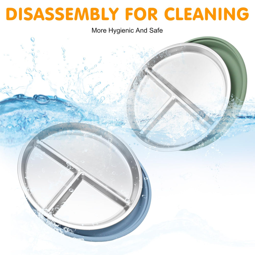 JVEOO plates are dishwasher-safe and easy to clean after meals