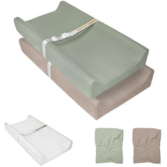 JVEOO muslin changing pad cover close-up texture for baby-soft comfort.