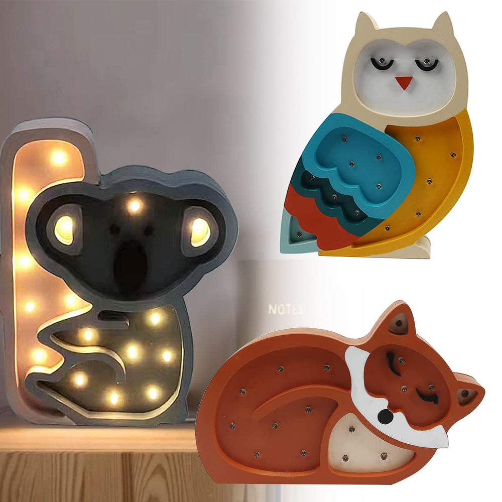 Jwinkumy fox Nordic wood night light boosts cozy bedtime vibes
