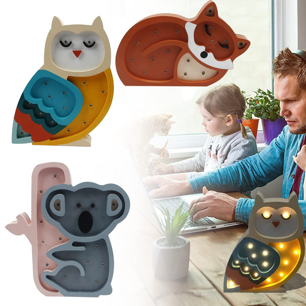 Jwinkumy koala Nordic wood night light complements nursery setup