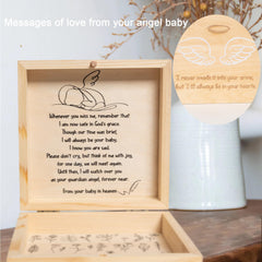 Interior view ready to hold ultrasound photos and tiny keepsakes.