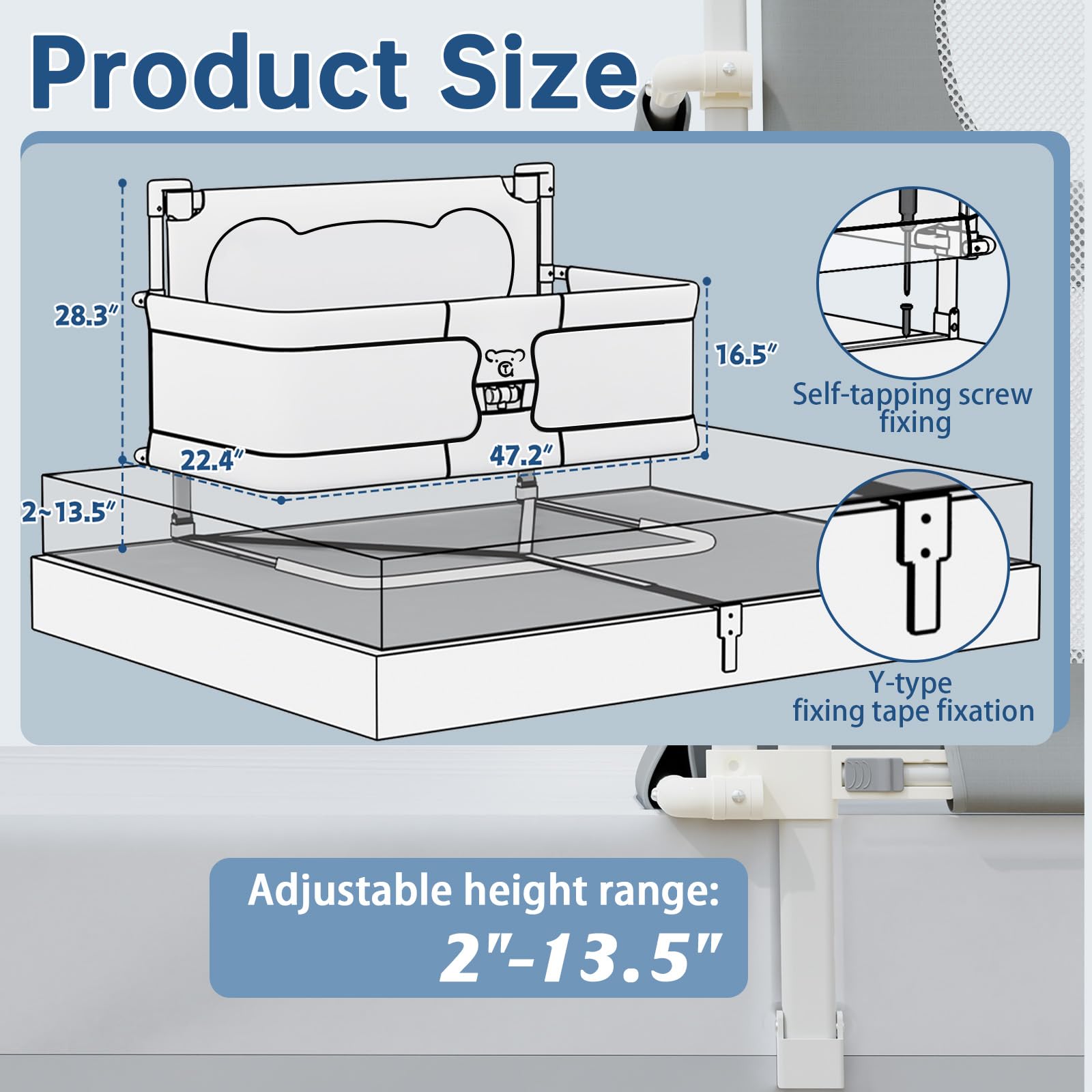 JWPEHOE 3in1 foldable design highlights versatile sleep options for small spaces.