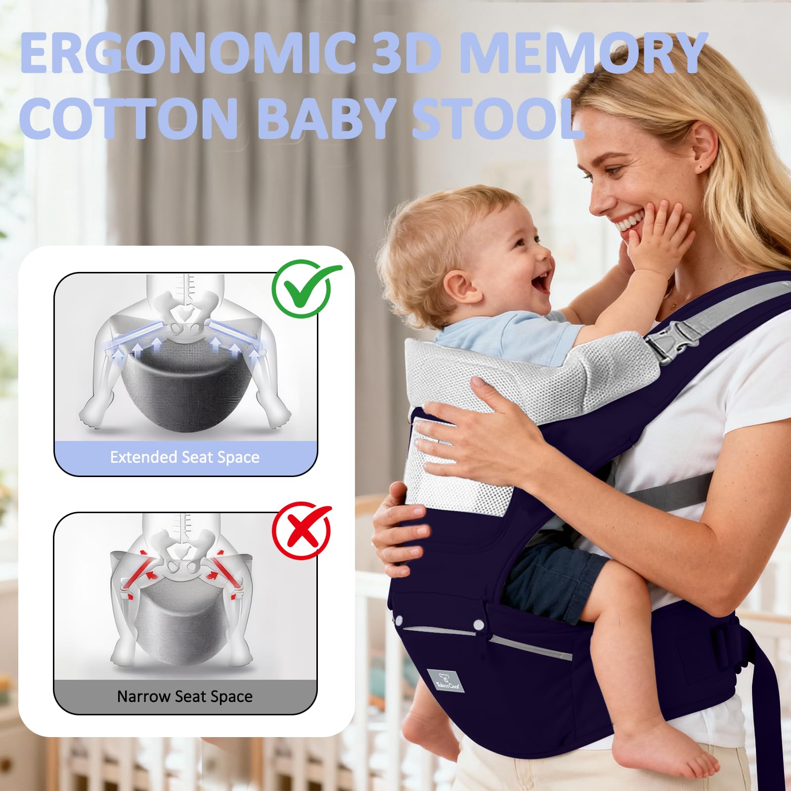 JWPEHOE all-seasons fabric keeps parent and baby comfortable in any weather.