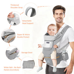 JWPEHOE baby carrier 6in1 wear modes enable versatile use