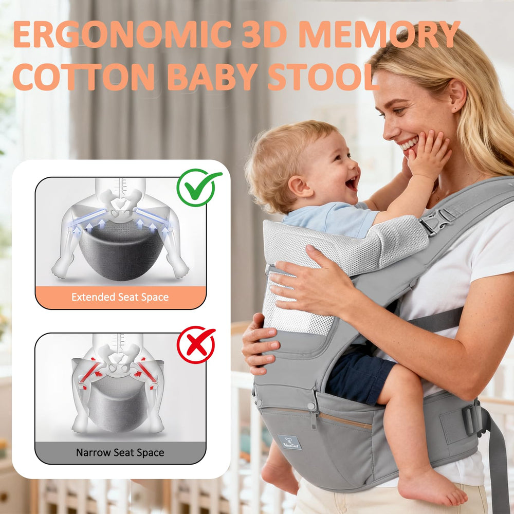 JWPEHOE baby carrier adjustable shoulder straps improve weight distribution