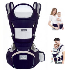 JWPEHOE baby carrier hip seat supports ergonomic posture for a growing baby.