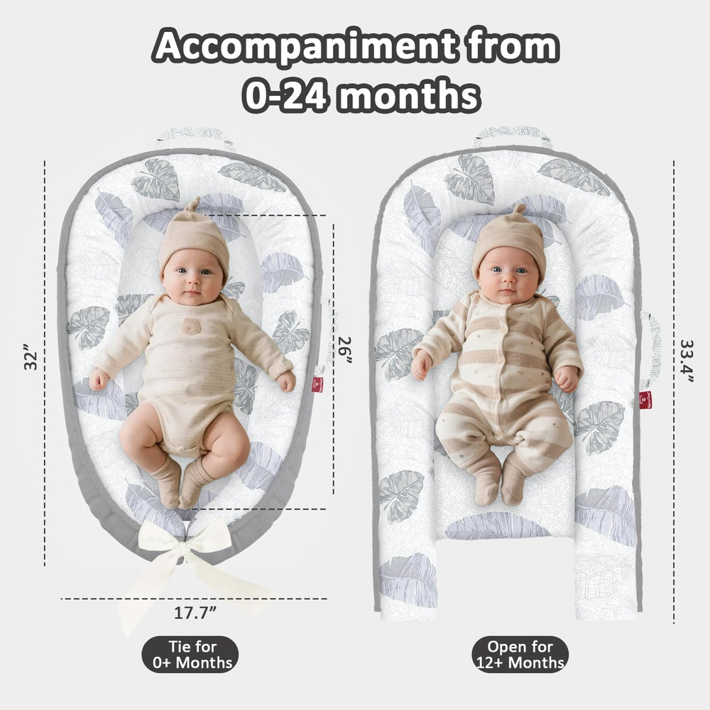 JWPEHOE baby lounger adjustable bow for growing baby
