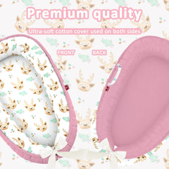 JWPEHOE baby lounger adjustable bow tailors fit for growing babies.