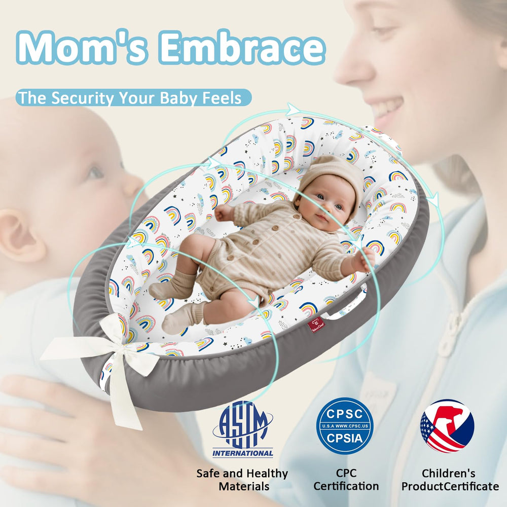 JWPEHOE baby lounger double-sided design provides versatile aesthetics and extended use