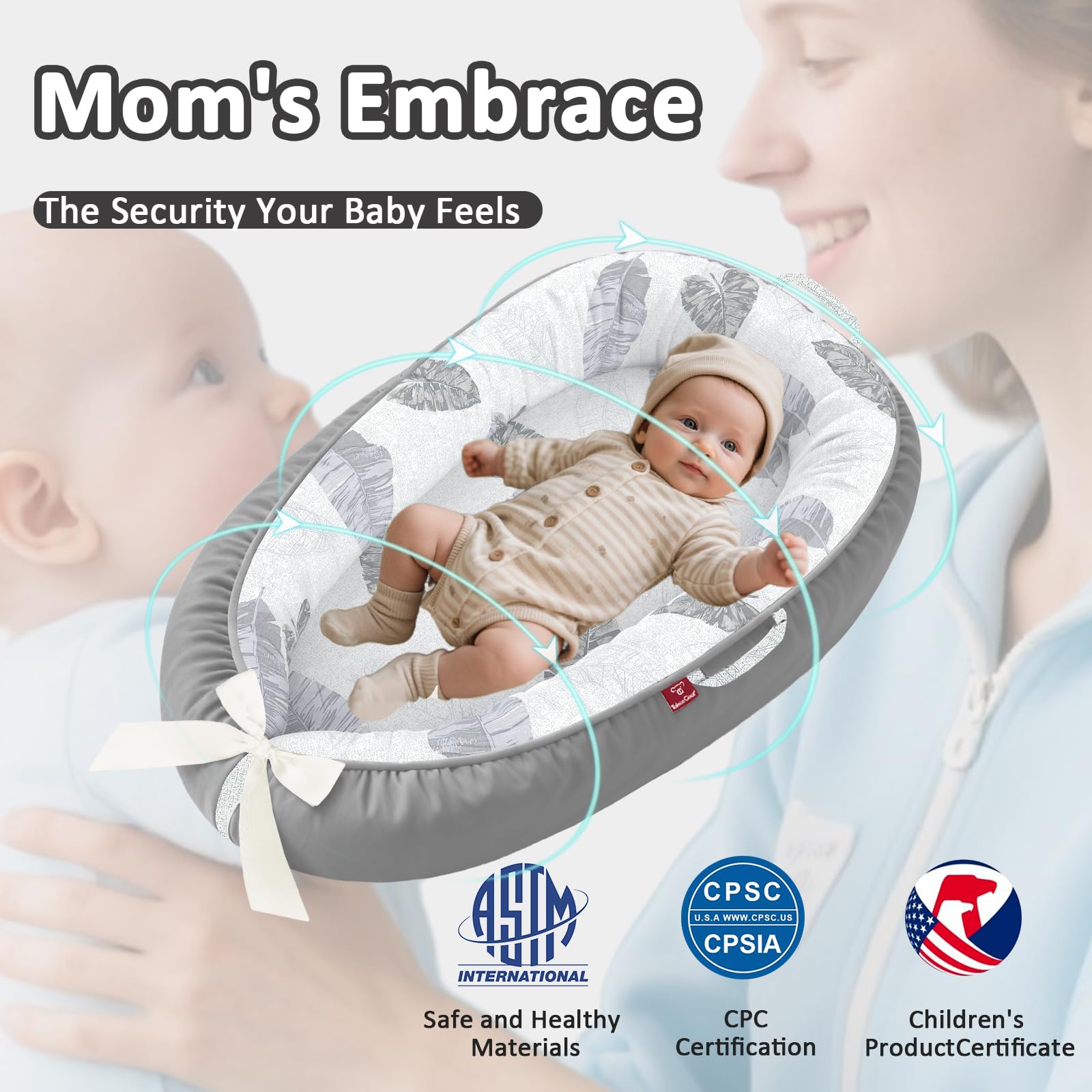 JWPEHOE baby lounger supportive mattress for comfortable back