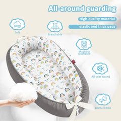 JWPEHOE baby lounger portable handles make on-the-go naps easier