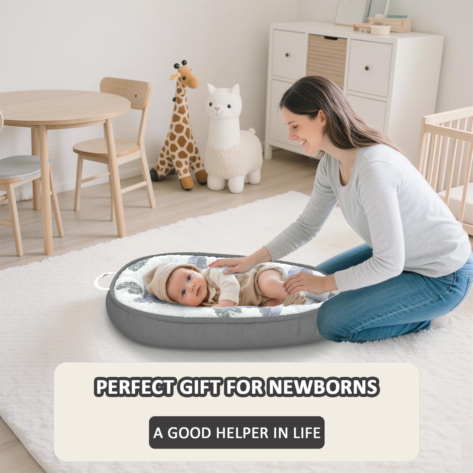 JWPEHOE baby lounger waterproof mattress cover protects spills