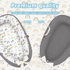 JWPEHOE baby lounger waterproof mattress protects against spills for tidy use