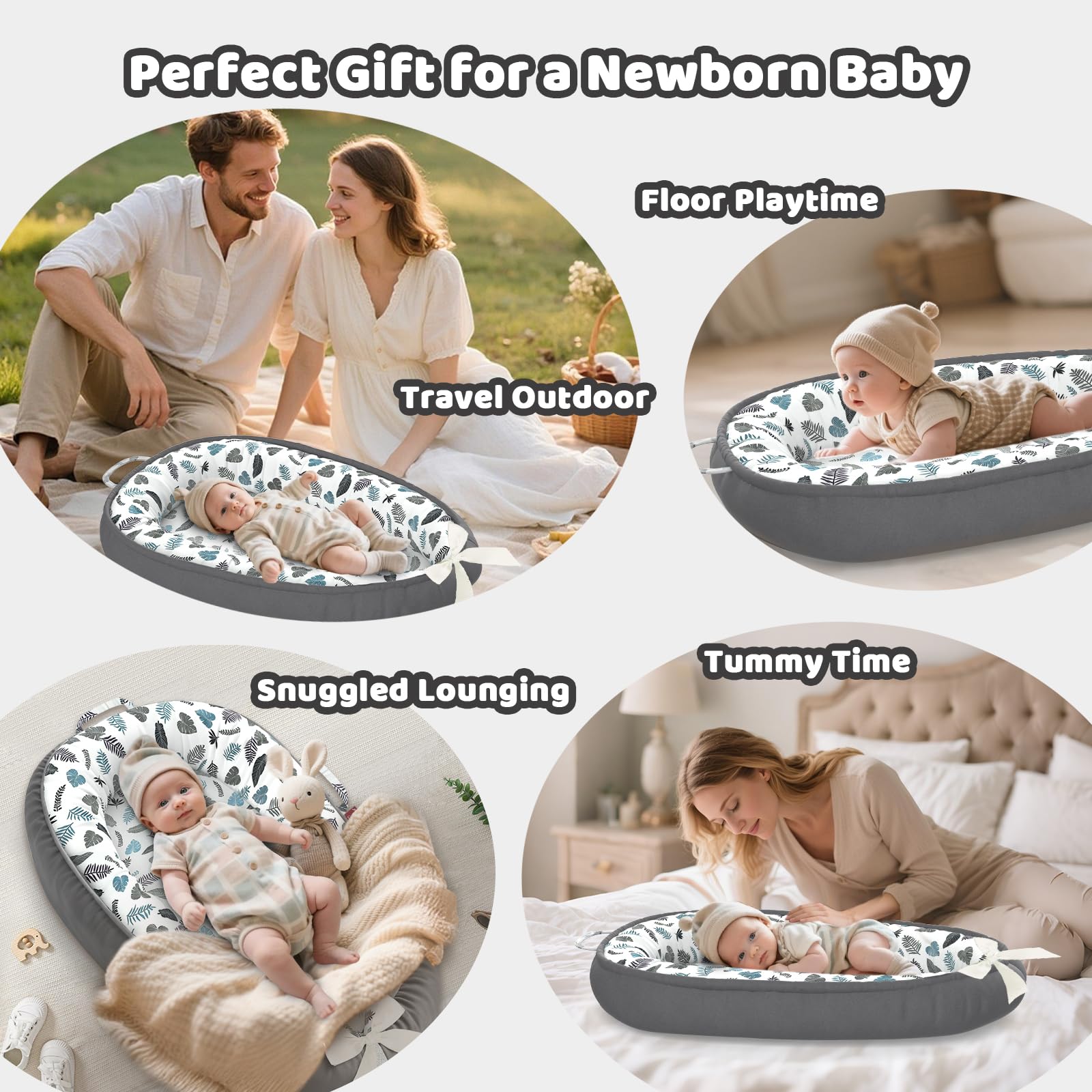 JWPEHOE cotton surface provides snug comfort for baby.