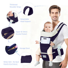 JWPEHOE ergonomic M-position carrier for comfortable baby wear.