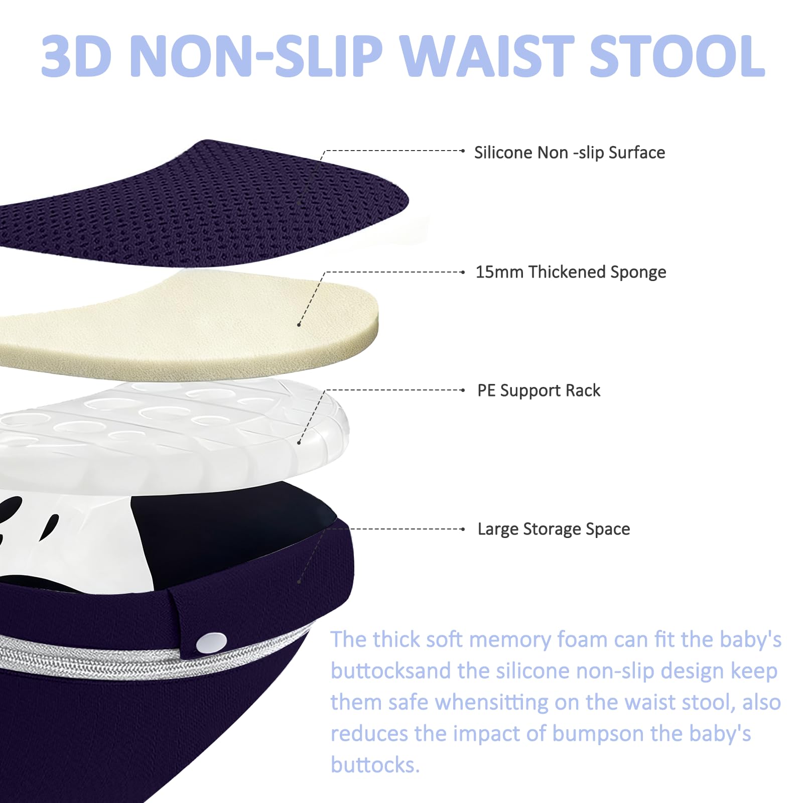 JWPEHOE extended waist belt fits a wide range of body types.