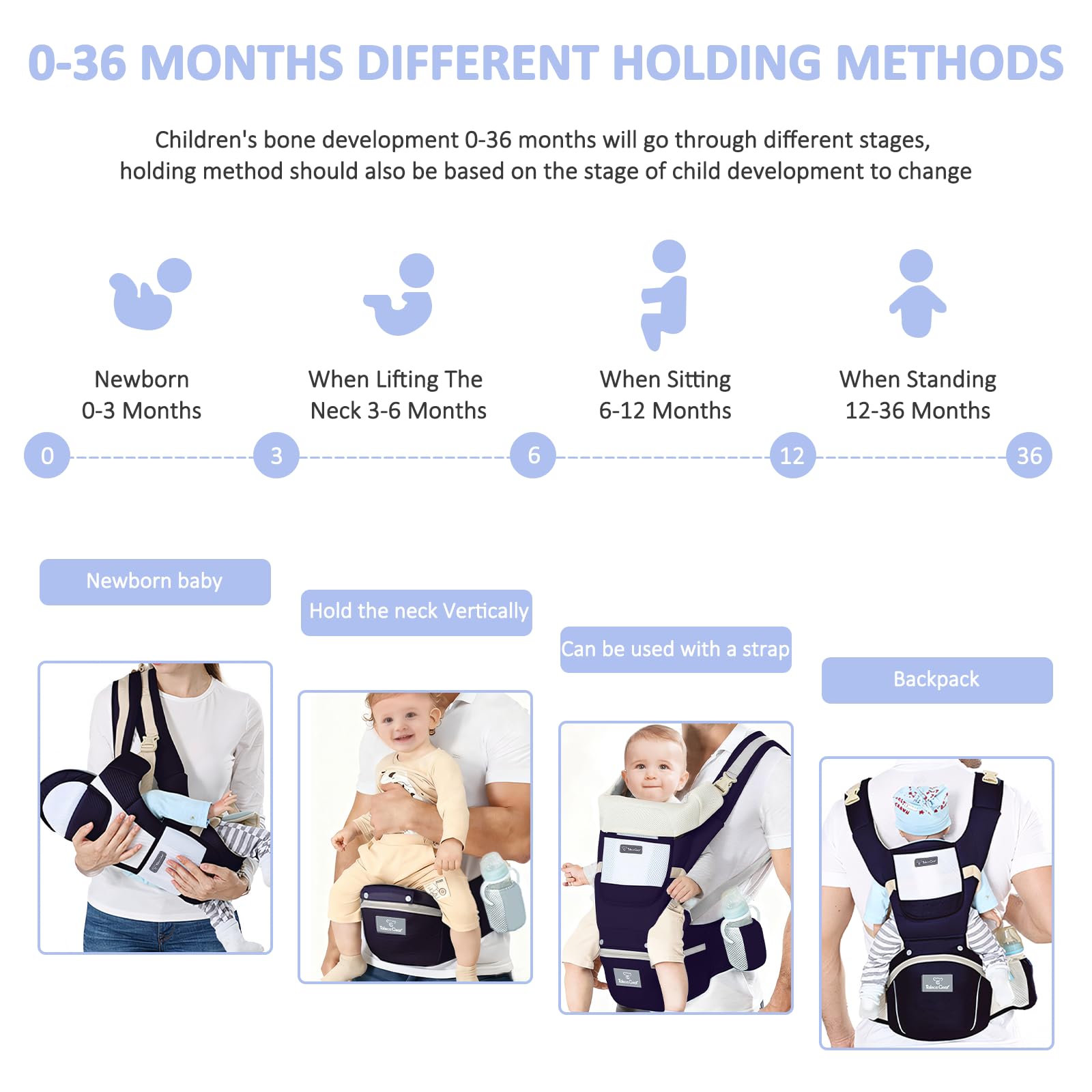JWPEHOE extra large pockets hold diapers and essentials within reach.