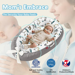 JWPEHOE infant nest with waterproof liner for quick spills cleanup