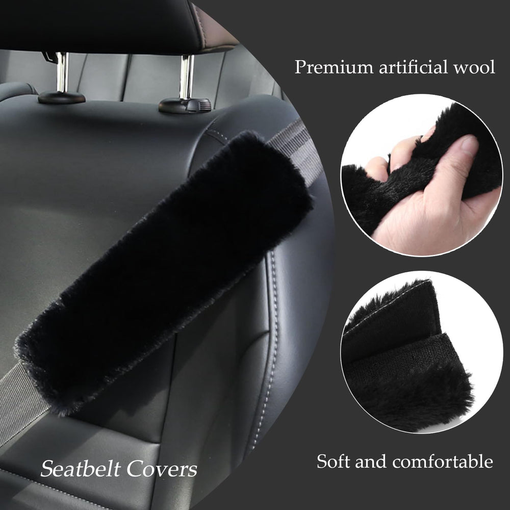 JXJKMMN pink plush seatbelt cover adds soft padding for kids