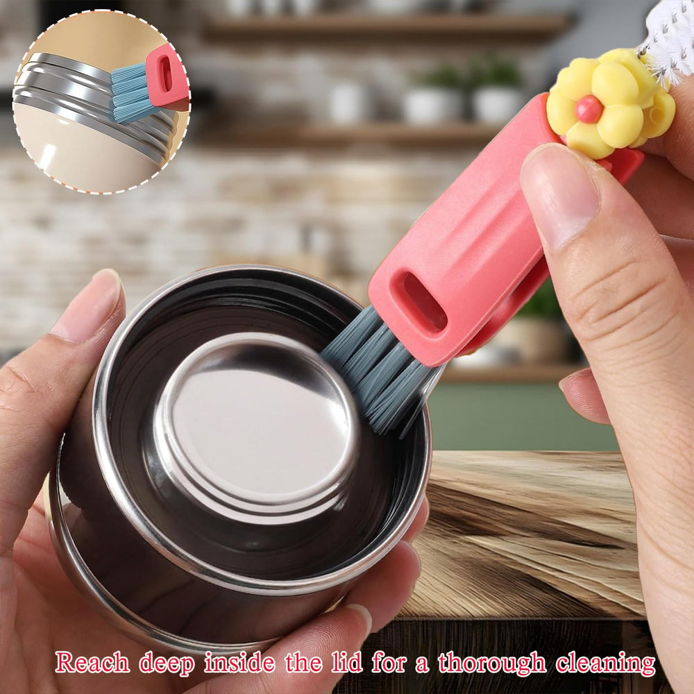JXMLTT upgraded lid brush with integrated hook remover for easier storage.