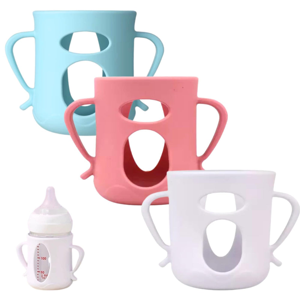 JXMYJR silicone sleeve for Pigeon 5.4oz bottle improves grip and reduces slips