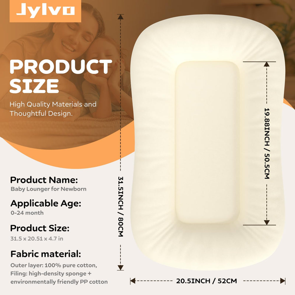 Jylvo Baby Lounger gray travel-ready folded for trips