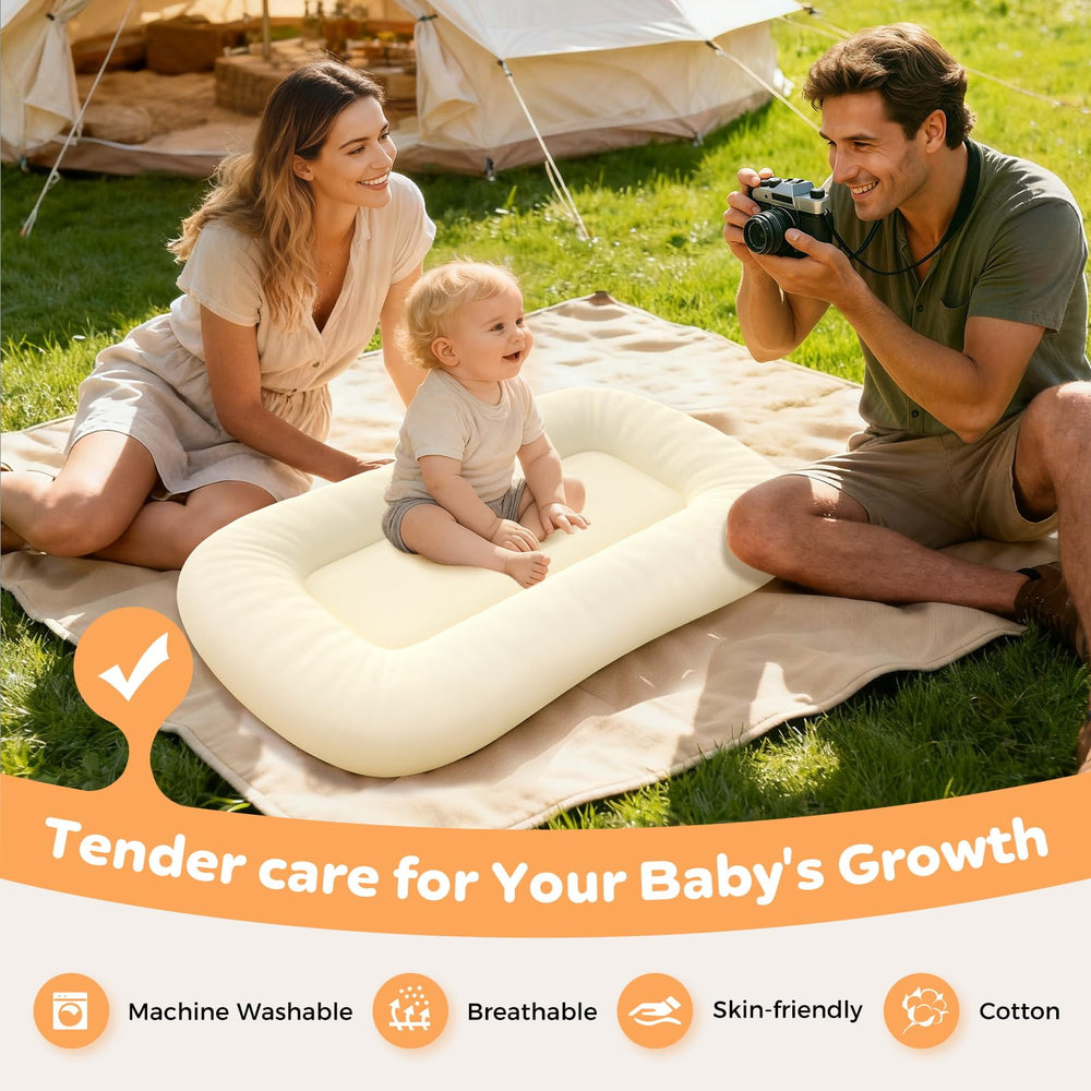 Jylvo Baby Lounger gray washable cover, simple cleaning for messes