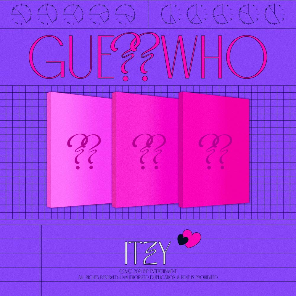JYP Ent ITZY Guess Who Night ver cover art, ideal for display on a shelf