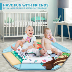 Jyusmile mirror and cognitive cloth book on the gym mat for self-awareness