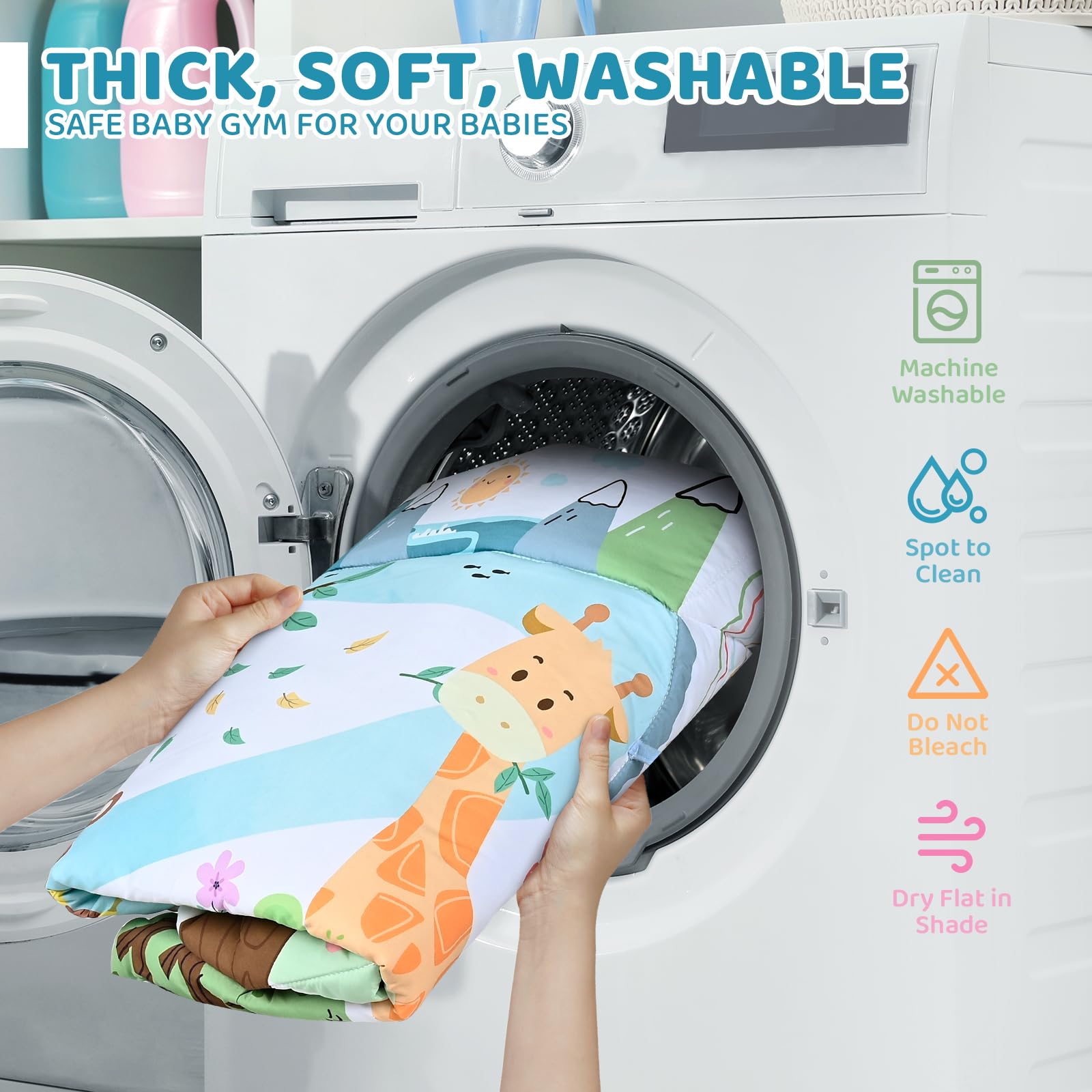 Jyusmile fabric is machine washable for easy cleaning.