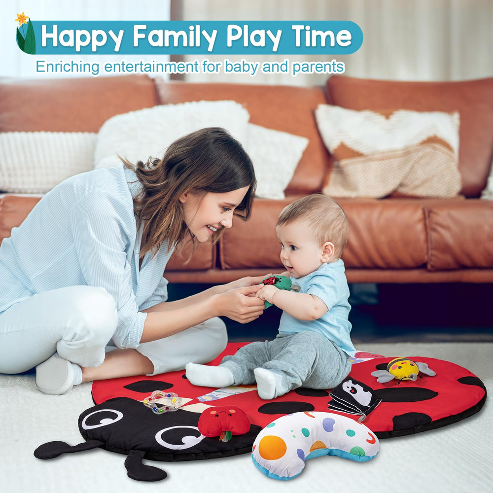 Bright colors on Jyusmile stimulate early visual attention during play.